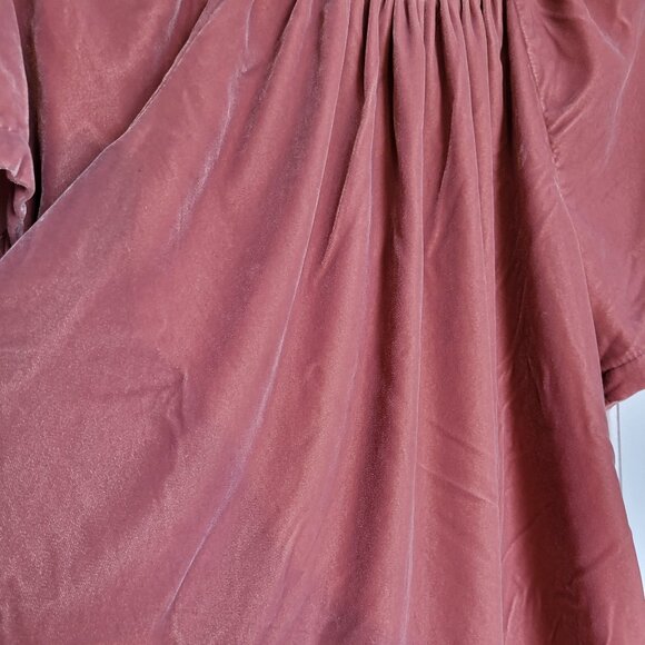 Dusty Rose Velvet Top Size M - Picture 4 of 6